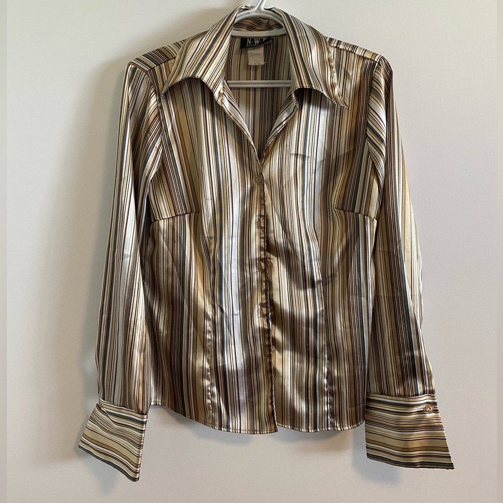 Vintage Blouse Button Down NWD